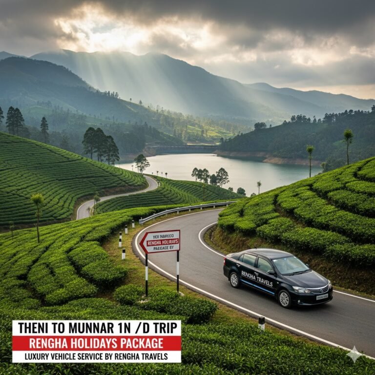 Theni to Munnar: 1 Night / 2 Days Luxury Sedan Trip Itinerary