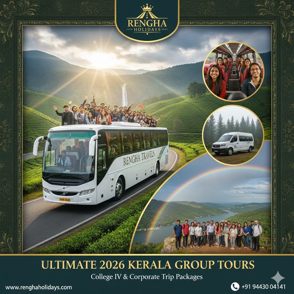Theni to Alleppey and Vagamon Best College IV Tour and Corporate Trip 2026 - Rengha travels