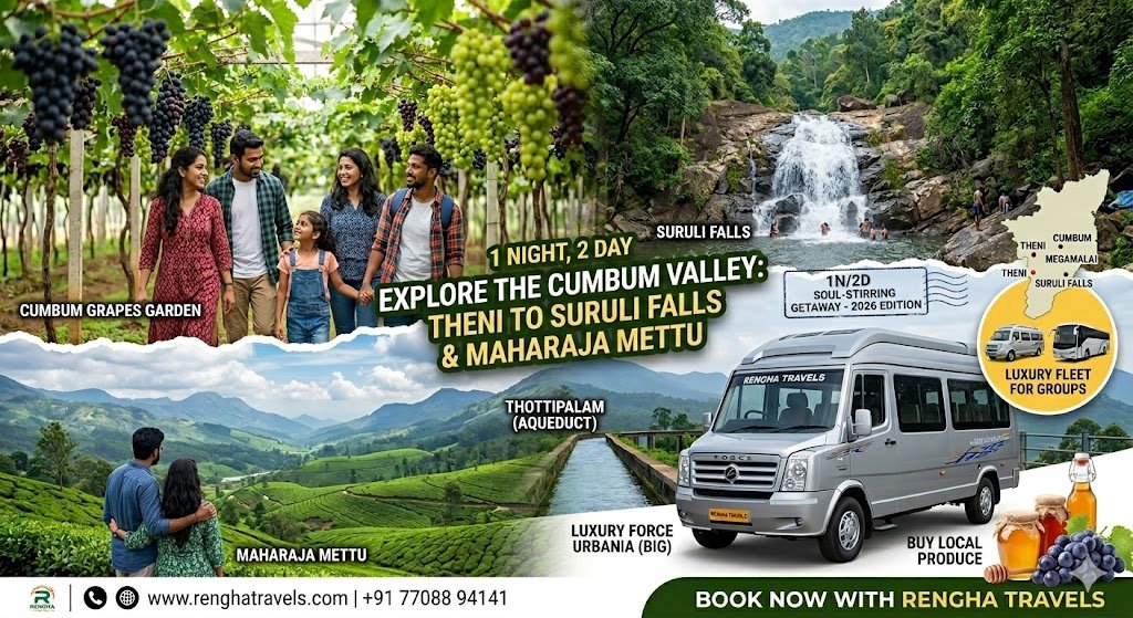 explore the cumbum valley theni to suruli falls and maharaja mettu with force urbania