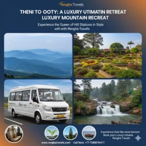 Theni to Ooty Luxury Tour Doddabetta, Pykara Falls & Movie Spots from Theni with Force Urbania