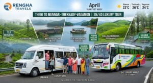 Luxury Munnar Thekkady Vagamon Tour 3N4D in VIP Urbania AC Bus