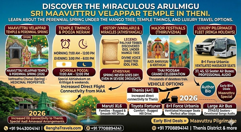Maavuttru Velappar Temple 2026 Timings History The Miracle Mango Spring