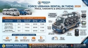 Force Urbania Rental in Theni 2026 Price, Variants & Specifications