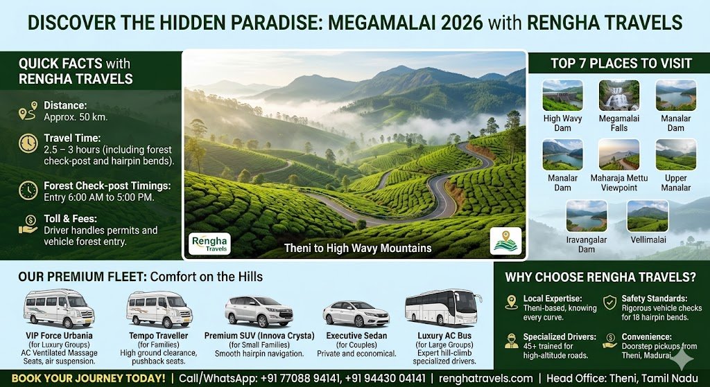 Megamalai Guide 2026 Timings Permits Top 7 Places Rengha Travels