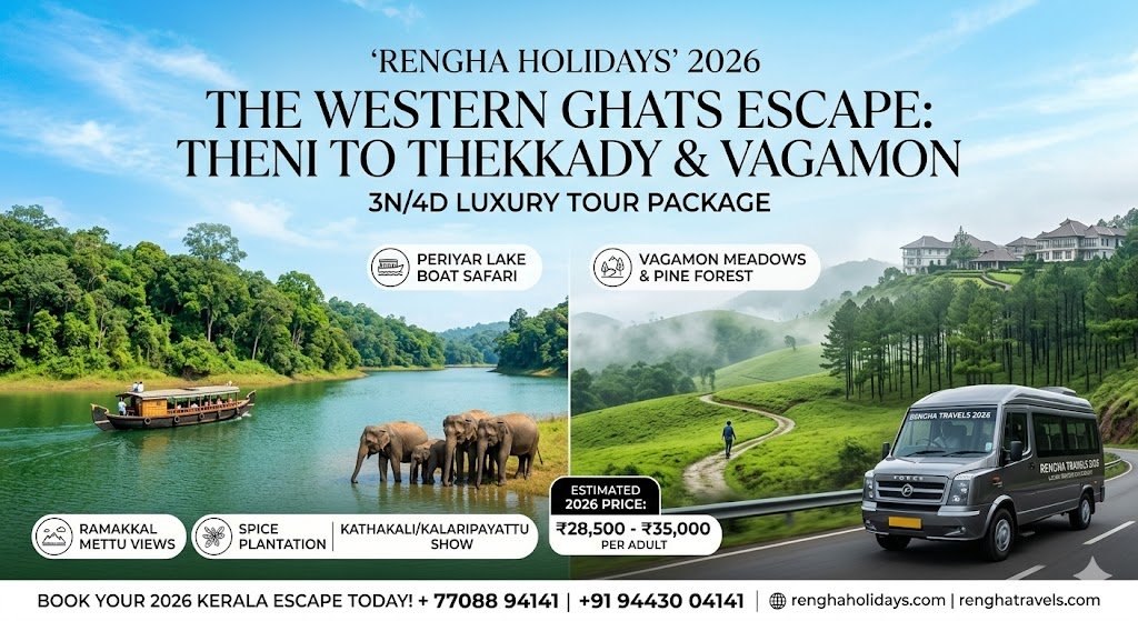 Theni to Thekkady Vagamon 3N4D The Western Ghats Escape