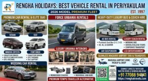 Best Vehicle Rental in Periyakulam Force Urbania Luxury Bus Hire Rengha Holidays